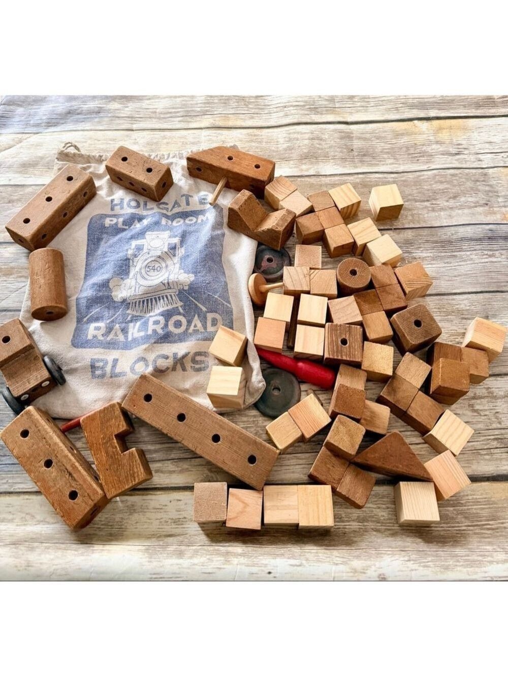 Vintage Holgate Playroom Wood Blocks - Picture 2 of 7